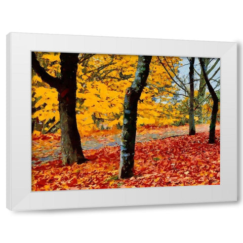 Autumn has Come White Modern Wood Framed Art Print by Medeiros, Celito