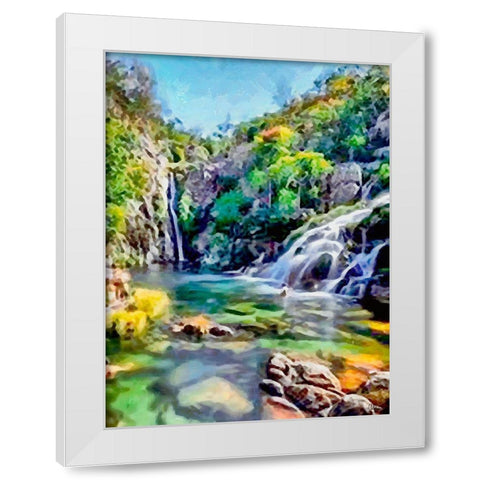 Beautiful Beach White Modern Wood Framed Art Print by Medeiros, Celito