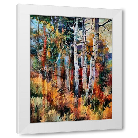 Birches Wood I White Modern Wood Framed Art Print by Medeiros, Celito