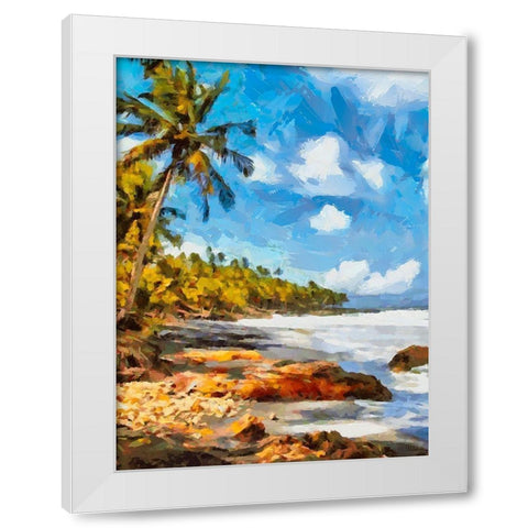 Palm Beach White Modern Wood Framed Art Print by Medeiros, Celito