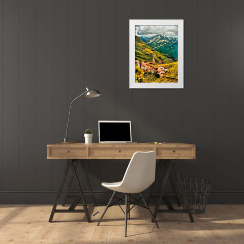 Memmories of Austria White Modern Wood Framed Art Print by Medeiros, Celito