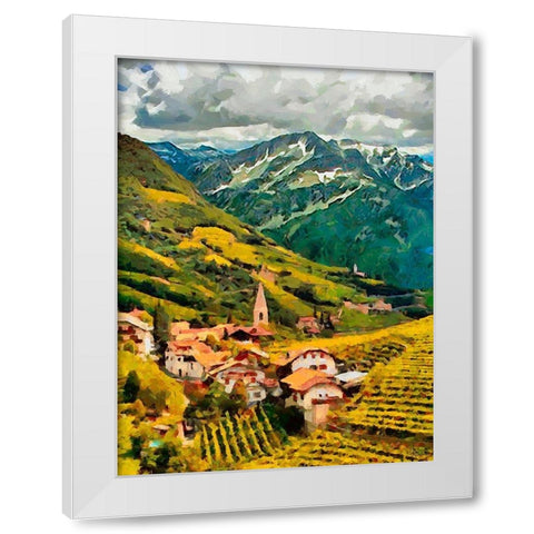 Memmories of Austria White Modern Wood Framed Art Print by Medeiros, Celito
