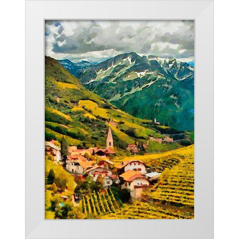 Memmories of Austria White Modern Wood Framed Art Print by Medeiros, Celito
