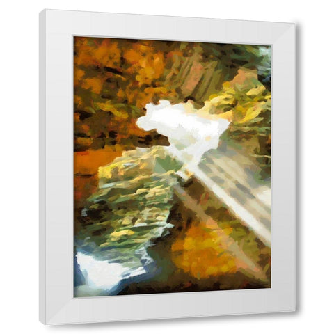 Rays of Light between the Rocks White Modern Wood Framed Art Print by Medeiros, Celito
