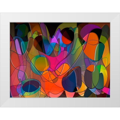 The Game with Colours White Modern Wood Framed Art Print by Medeiros, Celito