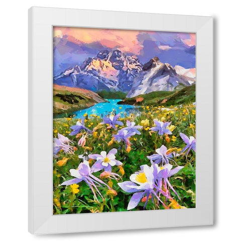 Mountains Meadow III White Modern Wood Framed Art Print by Medeiros, Celito