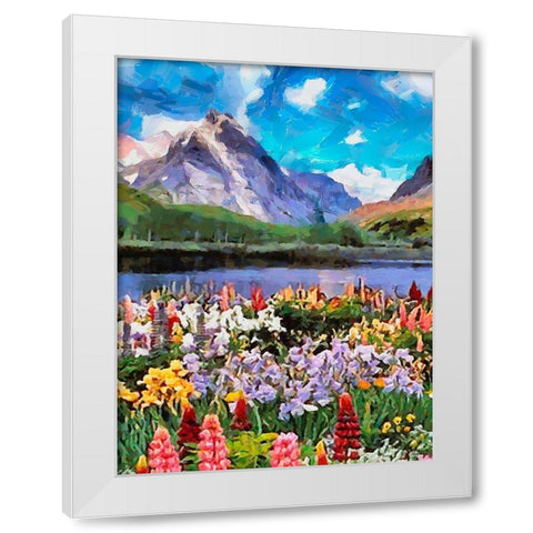 Mountains Meadow VI White Modern Wood Framed Art Print by Medeiros, Celito