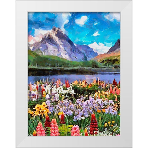 Mountains Meadow VI White Modern Wood Framed Art Print by Medeiros, Celito