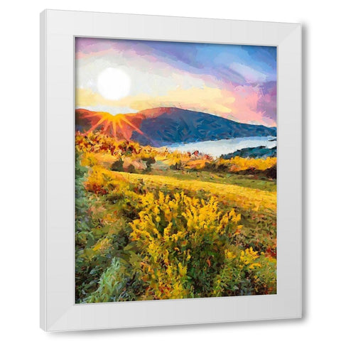 Mountains Meadow VIII White Modern Wood Framed Art Print by Medeiros, Celito