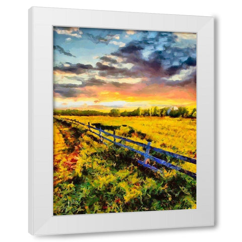 Romantic Sunset IV White Modern Wood Framed Art Print by Medeiros, Celito