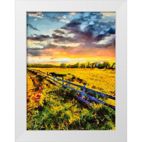 Romantic Sunset IV White Modern Wood Framed Art Print by Medeiros, Celito