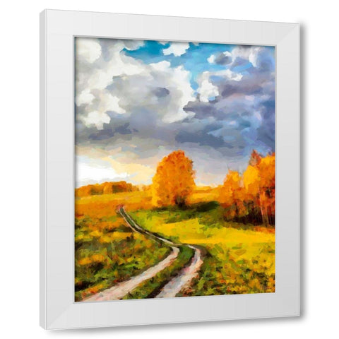 Long Way Home III White Modern Wood Framed Art Print by Medeiros, Celito