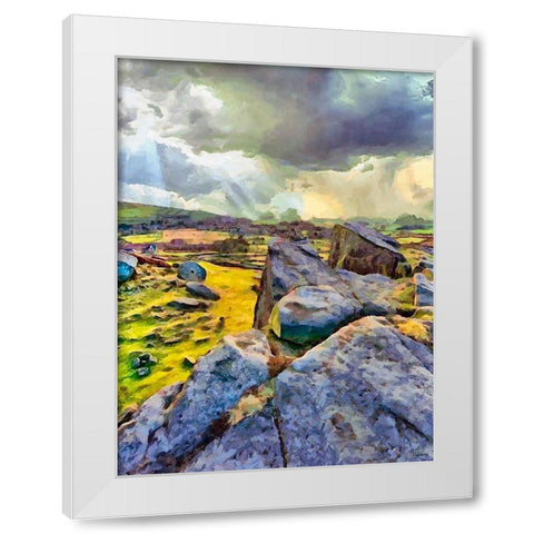 White Rocks White Modern Wood Framed Art Print by Medeiros, Celito