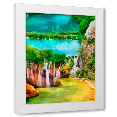 Plitvice Lake White Modern Wood Framed Art Print by Medeiros, Celito