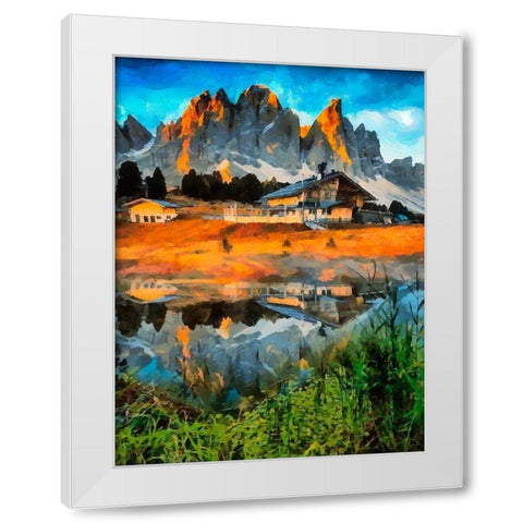 Dolomity Mountains II White Modern Wood Framed Art Print by Medeiros, Celito