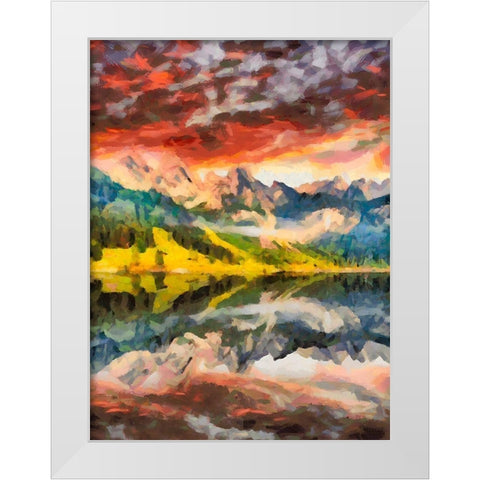Dolomity Mountains V White Modern Wood Framed Art Print by Medeiros, Celito