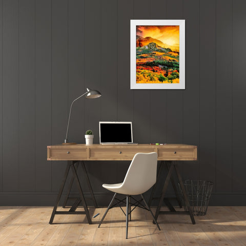 Dolomity Mountains VI White Modern Wood Framed Art Print by Medeiros, Celito