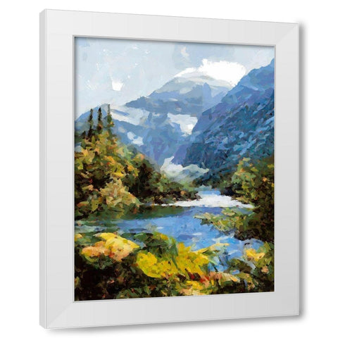 Wild River II White Modern Wood Framed Art Print by Medeiros, Celito