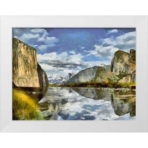 Yosemite NP3 White Modern Wood Framed Art Print by Medeiros, Celito