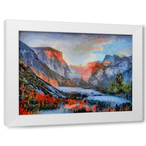 Yosemite NP6 White Modern Wood Framed Art Print by Medeiros, Celito