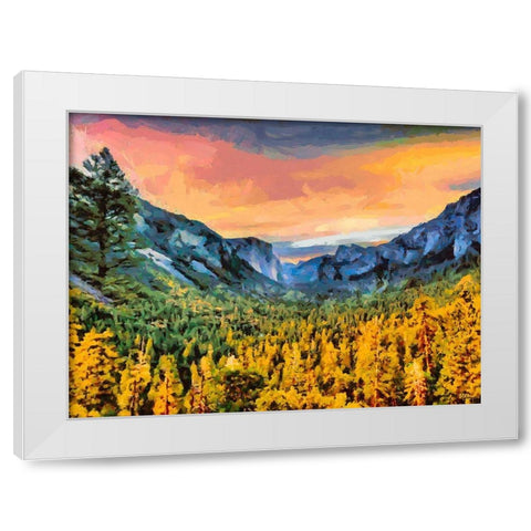 Yosemite NP10 White Modern Wood Framed Art Print by Medeiros, Celito