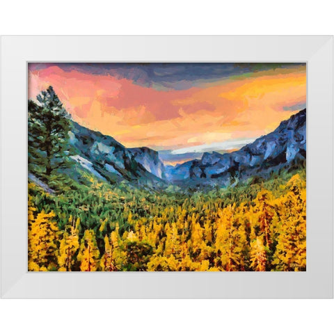 Yosemite NP10 White Modern Wood Framed Art Print by Medeiros, Celito