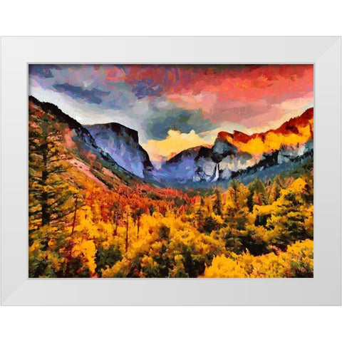 Yosemite NP11 White Modern Wood Framed Art Print by Medeiros, Celito