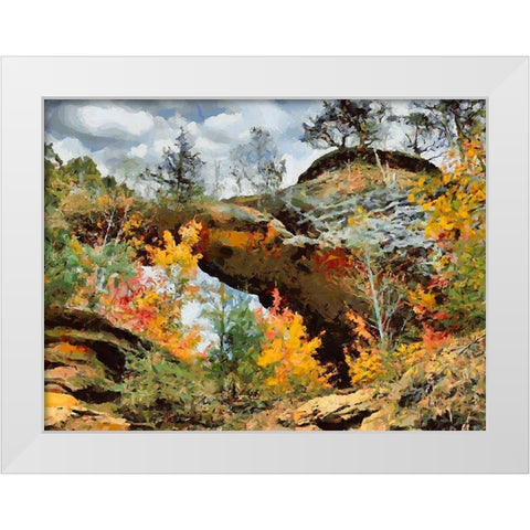 National Parks 2 White Modern Wood Framed Art Print by Medeiros, Celito