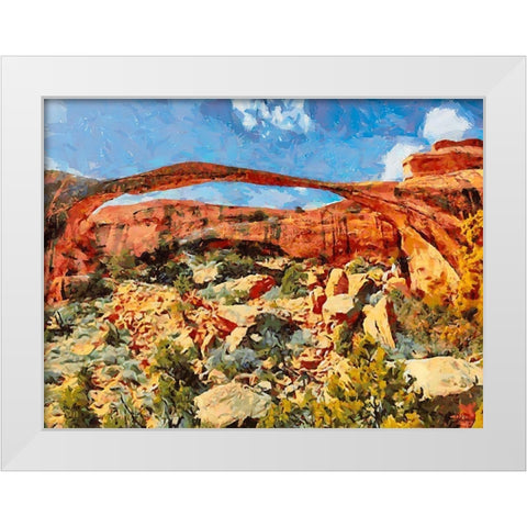 National Parks 6 White Modern Wood Framed Art Print by Medeiros, Celito