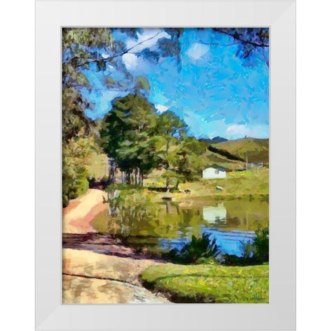 Village in Brazil White Modern Wood Framed Art Print by Medeiros, Celito