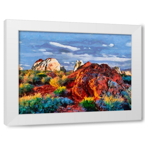 Great National Parks I White Modern Wood Framed Art Print by Medeiros, Celito