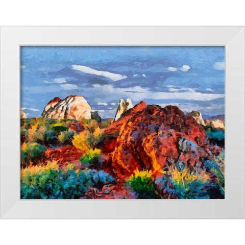 Great National Parks I White Modern Wood Framed Art Print by Medeiros, Celito