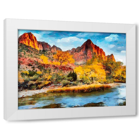 Great National Parks II White Modern Wood Framed Art Print by Medeiros, Celito