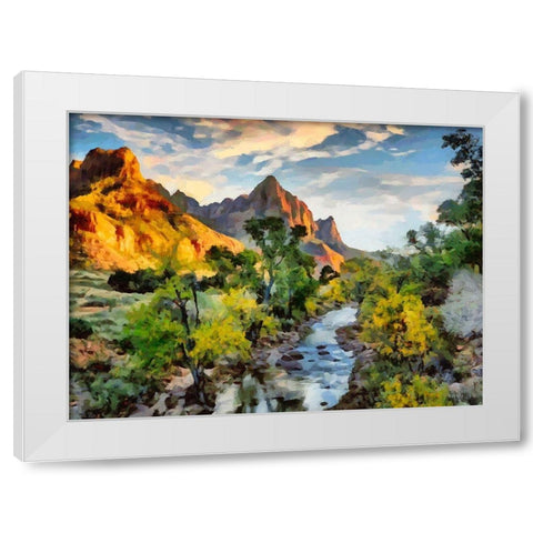 Great National Parks IV White Modern Wood Framed Art Print by Medeiros, Celito