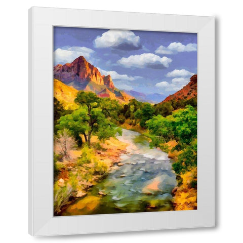 Great National Parks V White Modern Wood Framed Art Print by Medeiros, Celito