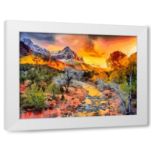 Great National Parks X White Modern Wood Framed Art Print by Medeiros, Celito