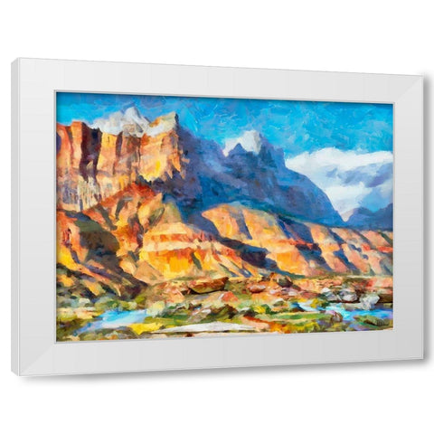 Great National Parks XI White Modern Wood Framed Art Print by Medeiros, Celito