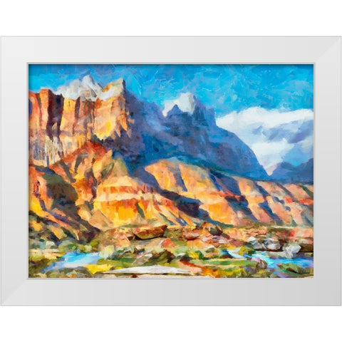 Great National Parks XI White Modern Wood Framed Art Print by Medeiros, Celito