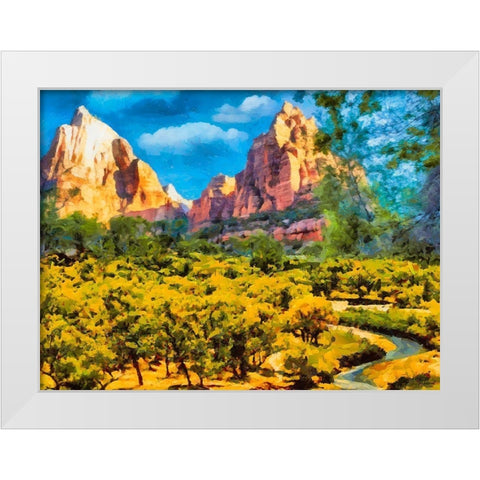 Great National Parks XII White Modern Wood Framed Art Print by Medeiros, Celito
