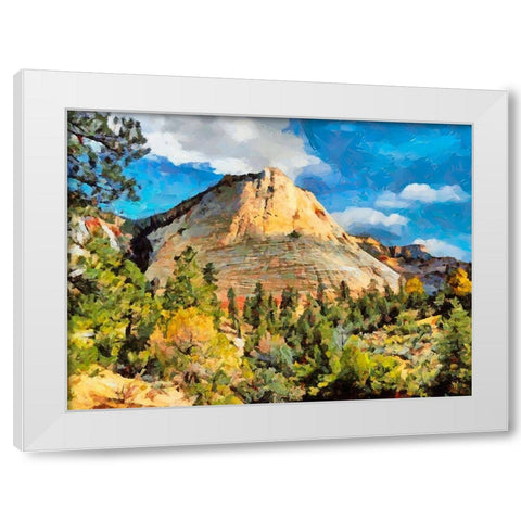 Great National Parks XIII White Modern Wood Framed Art Print by Medeiros, Celito