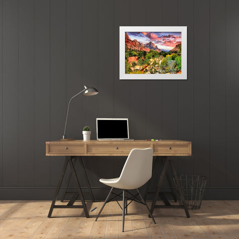 Beauty of Rocks I White Modern Wood Framed Art Print by Medeiros, Celito