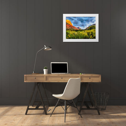 Beauty of Rocks V White Modern Wood Framed Art Print by Medeiros, Celito