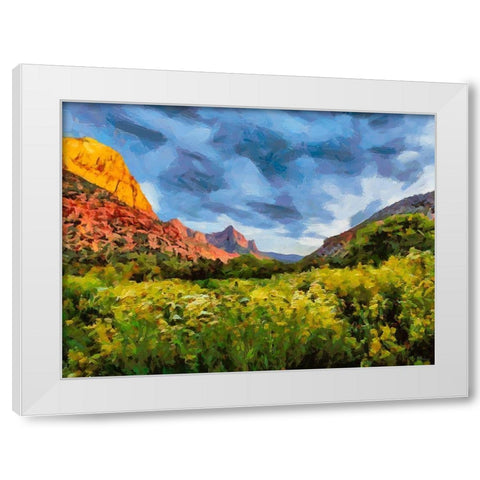 Beauty of Rocks V White Modern Wood Framed Art Print by Medeiros, Celito
