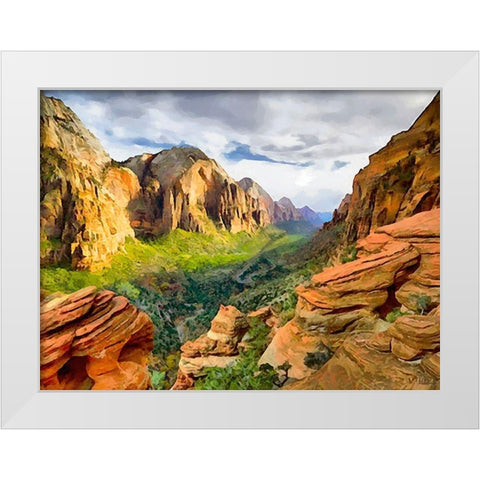 Beauty of Rocks IX White Modern Wood Framed Art Print by Medeiros, Celito