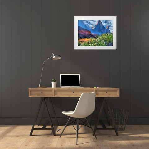 Beauty of Rocks XI White Modern Wood Framed Art Print by Medeiros, Celito