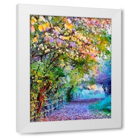 All Colors of Spring White Modern Wood Framed Art Print by Medeiros, Celito