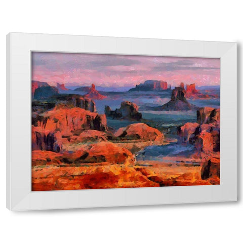 Monument Valley NP 1 White Modern Wood Framed Art Print by Medeiros, Celito