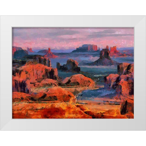 Monument Valley NP 1 White Modern Wood Framed Art Print by Medeiros, Celito