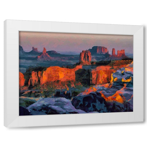 Monument Valley NP 2 White Modern Wood Framed Art Print by Medeiros, Celito
