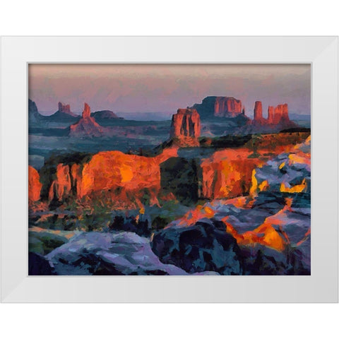 Monument Valley NP 2 White Modern Wood Framed Art Print by Medeiros, Celito